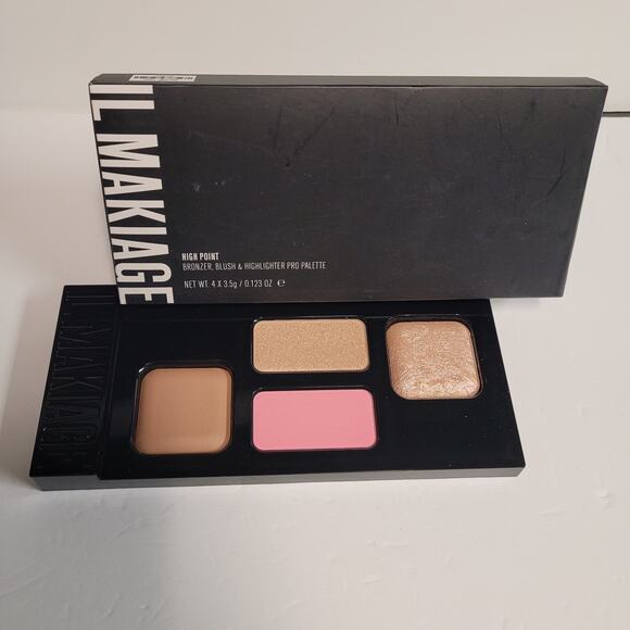 IL Makiage High Point Bronzer Blush Highlighter Pro Palette Light NEW - Picture 2 of 8